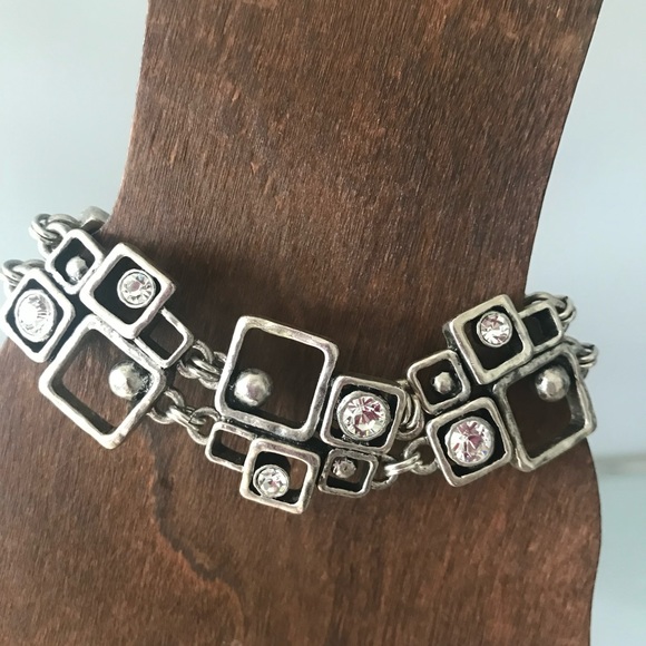 Swarovski Crystal and Silver Bracelet - Picture 2 of 7